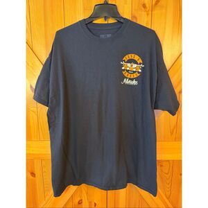 Guns N’ Roses Men’s Black Graphic Short Sleeve T Shirt Milwaukee Size XXL (6481)